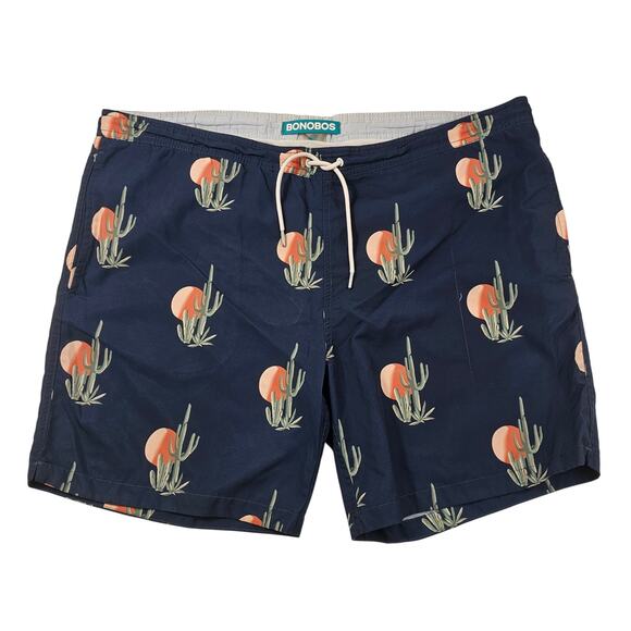 Banzai 7-Inch Swim Trunks Bonobos sz 42 XL cactus swim trunks lined preppy - Picture 2 of 8